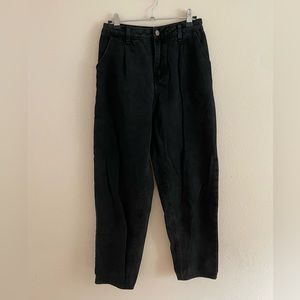 Wide leg, high waisted jeans